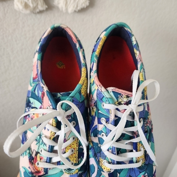 Vans Toucan Floral Tropical Flamingo Low Top Blue Sneaker Comforf Walking 11 - Picture 4 of 11